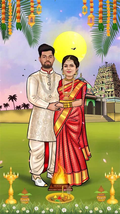 Traditional South Indian Wedding Invitation Tamil Theme Invitation