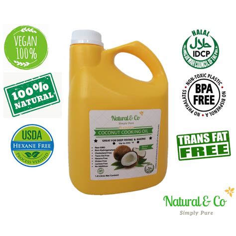 Natural And Co Premium Coconut Cooking Oil 18 Litres Shopee Malaysia