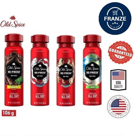 Old Spice Refresh Body Spray Original Wolfthorn Fiji Timber