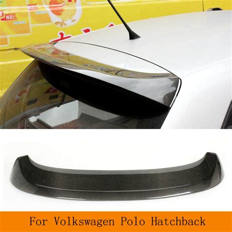 Carbon Fiber Rear Roof Spoiler Window Wings For Volkswagon Vw Polo