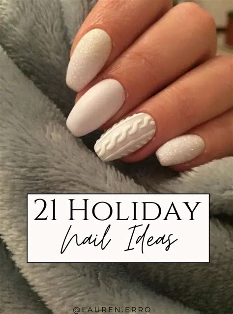 21 Holiday Nail Ideas Lauren Erro Holiday Nail Designs Holiday