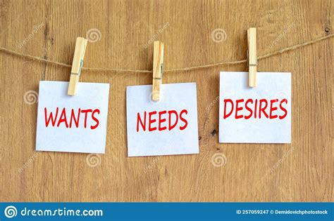 Wants Needs And Desires Symbol Concept Words Wants Needs Desires On