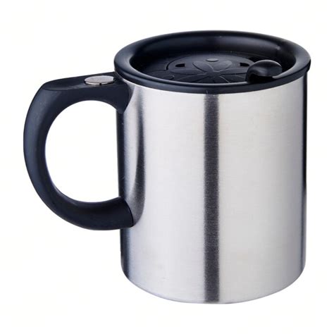 JVR Stainless Steel Picnic Mug 380ml Black POOLEE