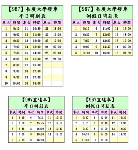 校車、家豪、967直、桃603之時刻表 長庚大學板 Dcard