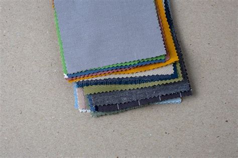 Textile Catalogue Colorful Fabric Samples Stock Image Image Of
