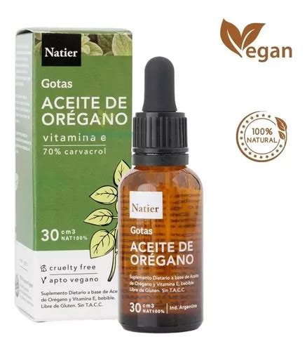 Aceite Esencial De Oregano Natier 30ml 70 Carvacrol