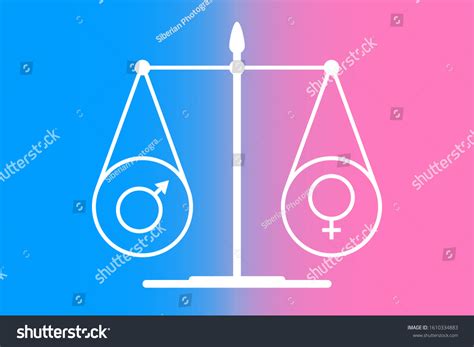 Gender Equality Symbol Male Female Glyphs Stock Vector Royalty Free