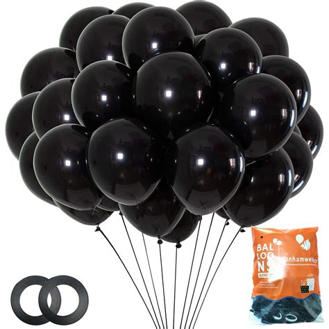 2mo Finance Jonhamwelbor Black Balloons 12 Inch 100 Pack Black Metallic Chrome Balloons