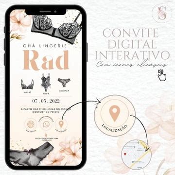 Convite Ch De Lingerie I Arte Digital Elo