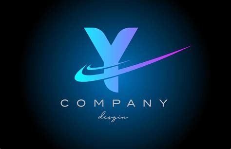 Y Pink Blue Alphabet Letter Logo With Double Swoosh Corporate Creative