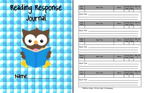 Reading Response Journal Classroom Freebies