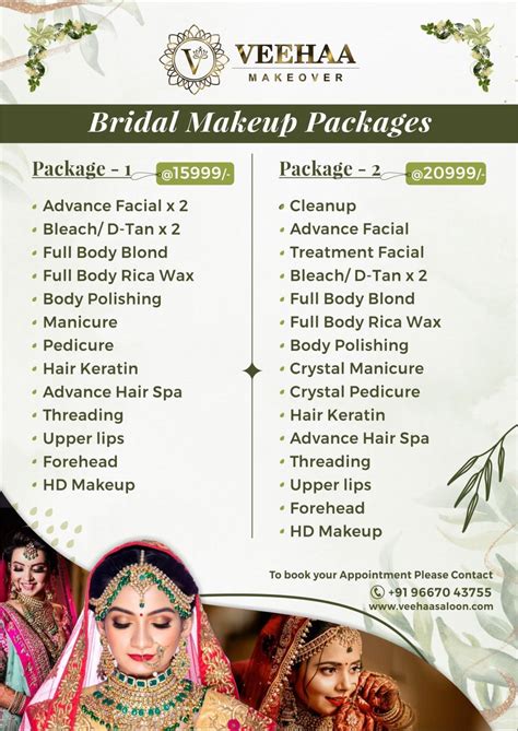 Pin By Divya Bharathi On Beauty Parlor In 2024 Makeup Package Bridal