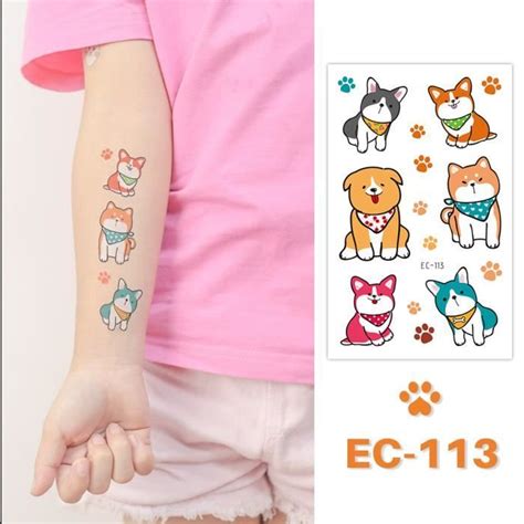 Corps Tatouage Tatouage licorne de dessin Animé pour enfants