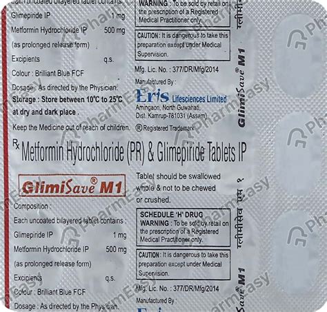 Glimisave M Strip Of Tablets Uses Side Effects Price Dosage