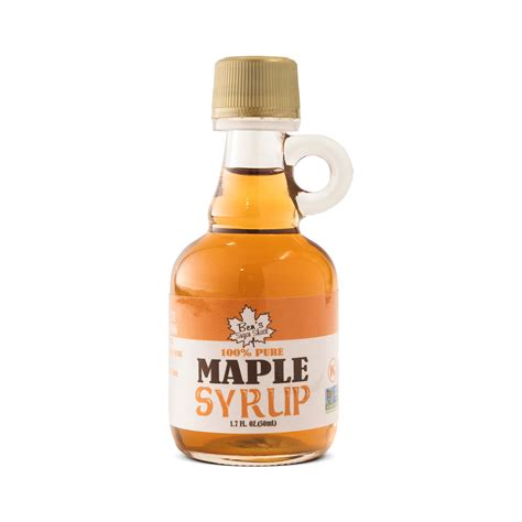 Bens Pure Maple Syrup Favors Glass Nip Bottle 17 Oz Bens Maple Syrup