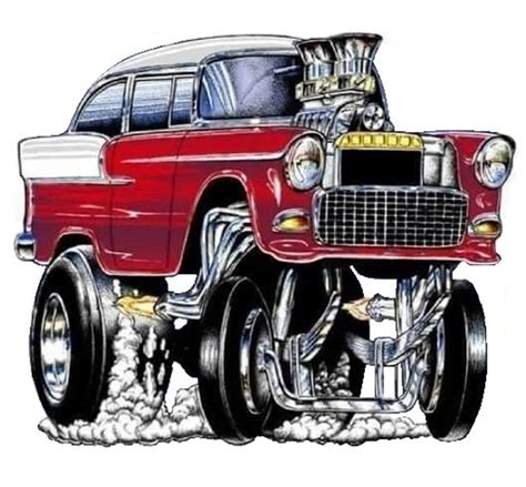 55 Chevy Gasser Drawing