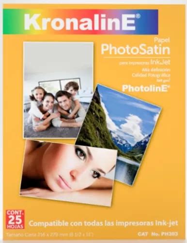 Papel Fotografico Satinado Carta 25pz Kronaline Envío gratis