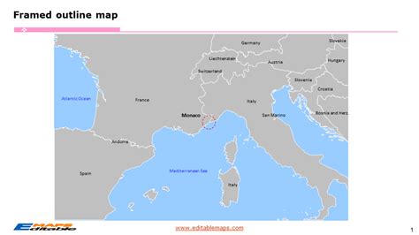 Monaco Map with 9 Wards - Editable PowerPoint Maps