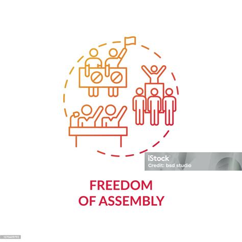 Freedom Of Assembly Concept Icon Stock Illustration Download Image