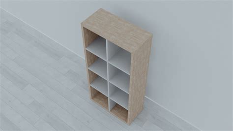 3D Model Shelving HALDAGER 8 Jysk VR AR Low Poly CGTrader