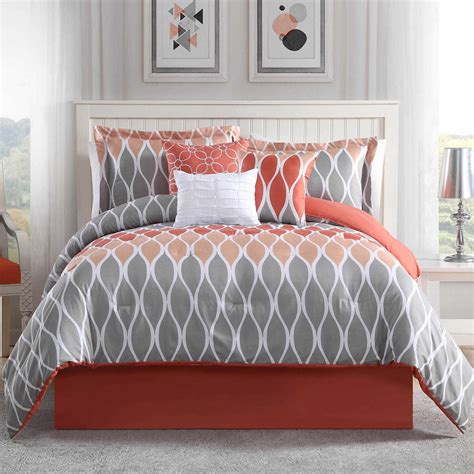 coral grey bedding