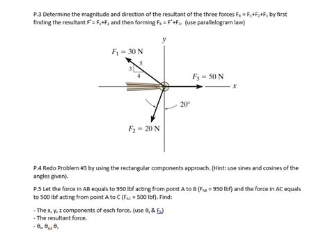 SOLVED P 3 Determine The Magnitude And Direction Of The Resultant Of