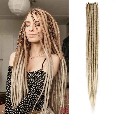 Blonde Dreadlock Extenisons 30 Strands 24 Synthetic Dreads Extensions Loc Dreadlocks Crochet