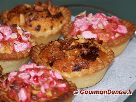 Tartelettes à la crème d amande pralines roses et chocolat noir