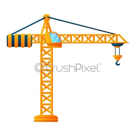 Icono de la grúa de construcción estilo de vector de stock 3362910