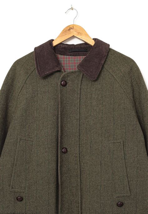 Vintage Mens Barbour Derby Tweed Jacket Coat Wool Plaid Green Etsy