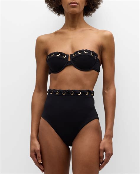 Zimmermann Alight Eyelet High Waist Bikini Bottoms Neiman Marcus