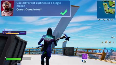 Use Different Ziplines In A Single Match Fortnite Locations Youtube