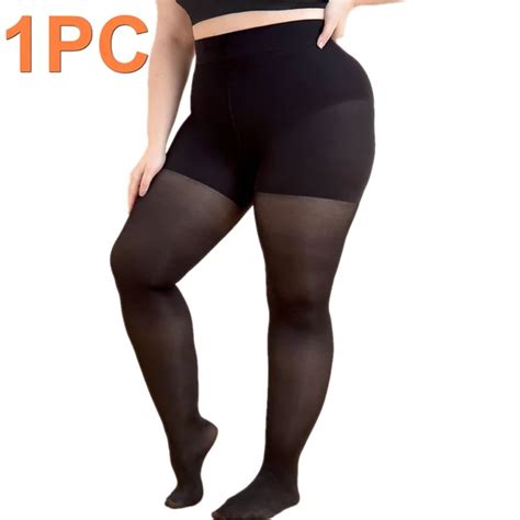 New 40d Women Black Plus Size S 3xl Control Top Shaping Tights，ladies