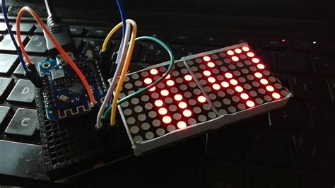 Ntp Clock On Two 8x8 Led Matrix Youtube