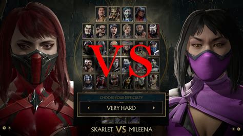 Mortal Kombat 11 Skarlet Vs Mileena Difficulty Very Hard YouTube