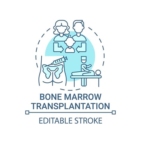 Bone Marrow Transplantation Blue Concept Icon 2469488 Vector Art At