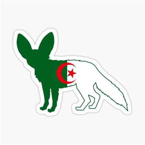 Flag Fennec Of Algeria Sticker For Sale By Fourretout Redbubble