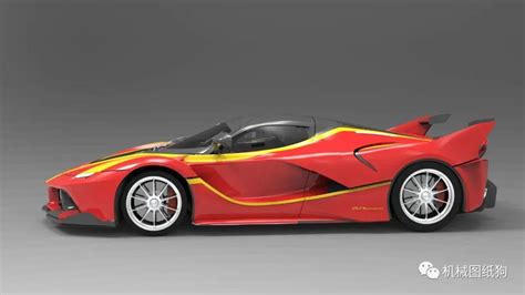 【汽车轿车】ferrari Fxx K法拉利跑车简易模型3d图纸 Solidworks设计 汽车 仿真秀干货文章