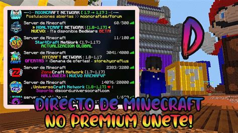 Directo De Minecraft No Premium Con Subs Jugando Sky Wars Bed Wars Y