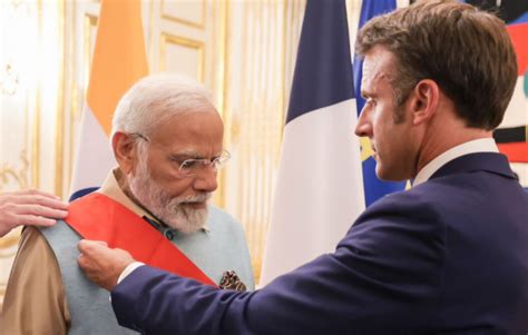 Pm Modi Conferred With Frances Highest Award Grand Cross Of The