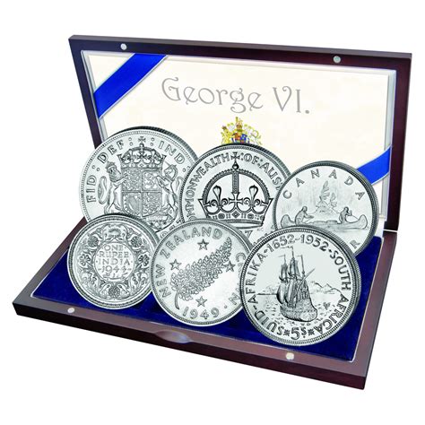 Commonwealth Silber Komplett Kollektion mit den Münzen von König Georg