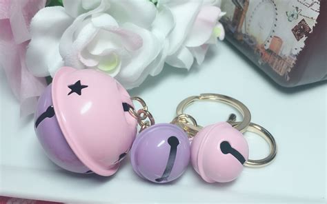 Jingle Bell Keychain Bell Keychain Bell Charms Holiday Bell Keychain