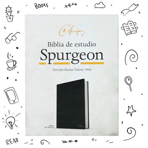 Biblia De Estudio Spurgeon Rvr Negro Piel Genuina Libreria