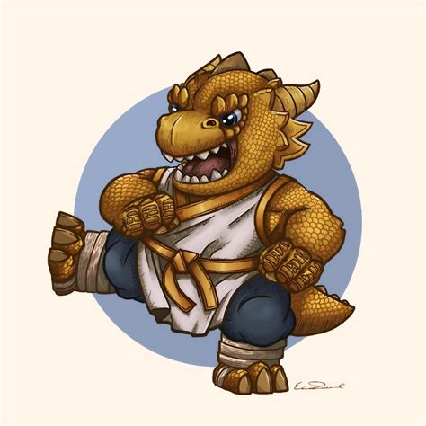 Art Baby Dragonborn Monk Rdnd