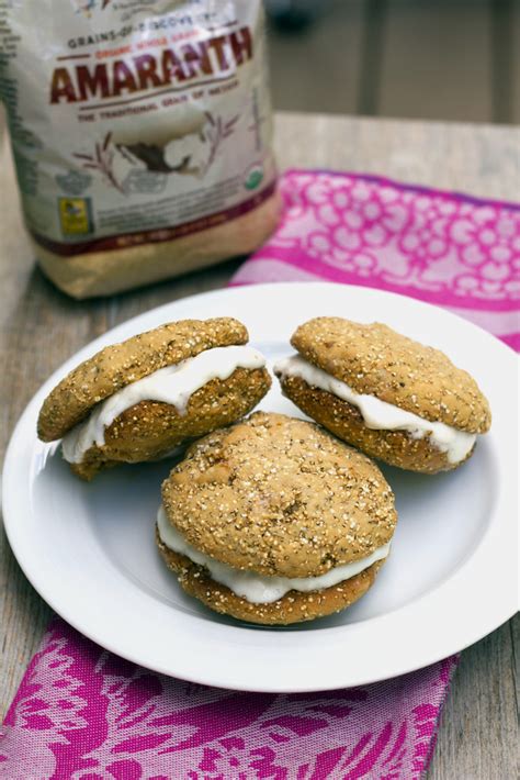 Popped Amaranth Frozen Yogurt Sandwiches