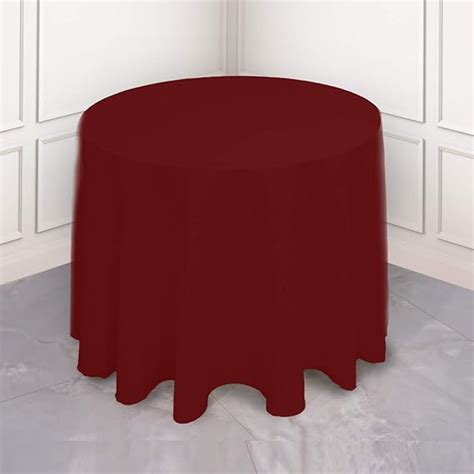 Kadut Burgundy Tablecloth 108 Inch Round Tablecloths For Circular Table Cover In