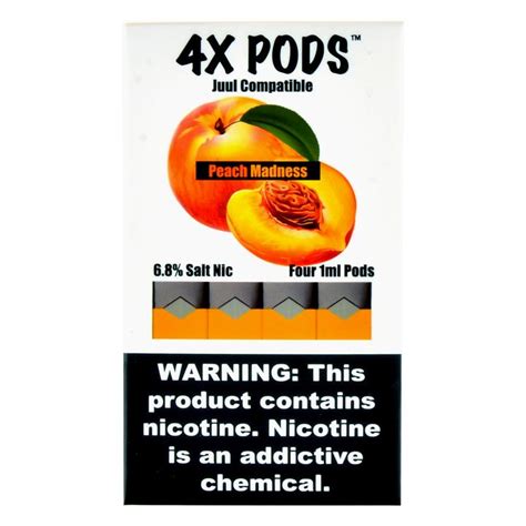 X Peach Madness Pods Ziip Pods In Stock Compatible Juul Low