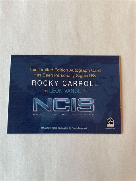 Rocky Carroll As Leon Vance Rittenhouse NCIS World Map Autograph Card