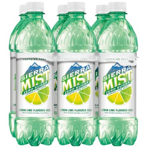 Sierra Mist Zero Sugar Lemon Lime Soda Bottles, 6 bottles / 16.9 fl oz ...