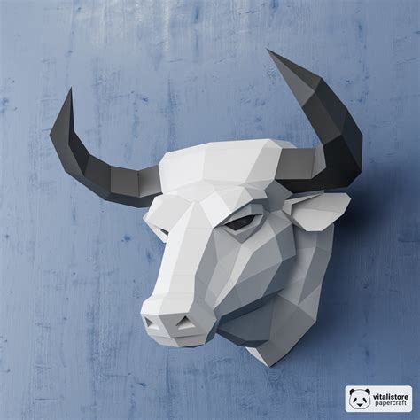 Bull Papercraft D Paper Craft Bull Diy Bull Head